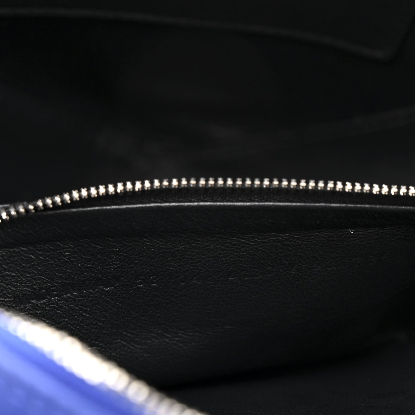 Shiny Day Calfskin Logo XS Triangle Duffle Bleu Roi White