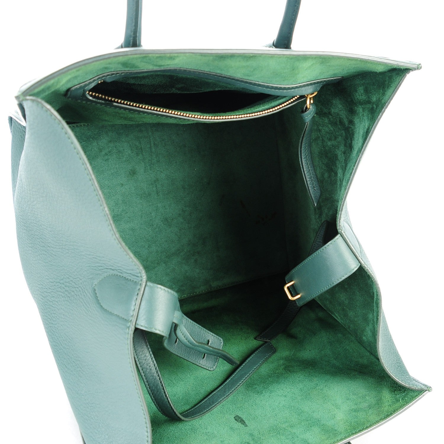 Celine Supple Calfskin Medium Phantom Luggage Bottle Green 6 of 9