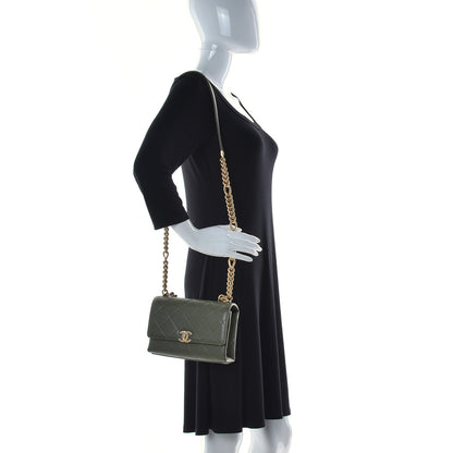 Chanel Caviar Quilted Mini Bracelet On Chain Flap Grey 2 of 10