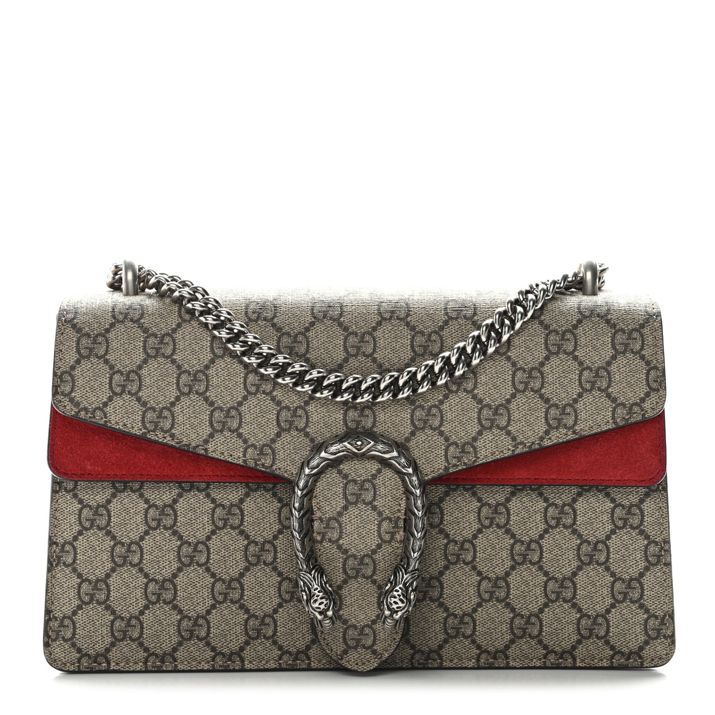 GG Supreme Monogram Small Dionysus Shoulder Bag Red