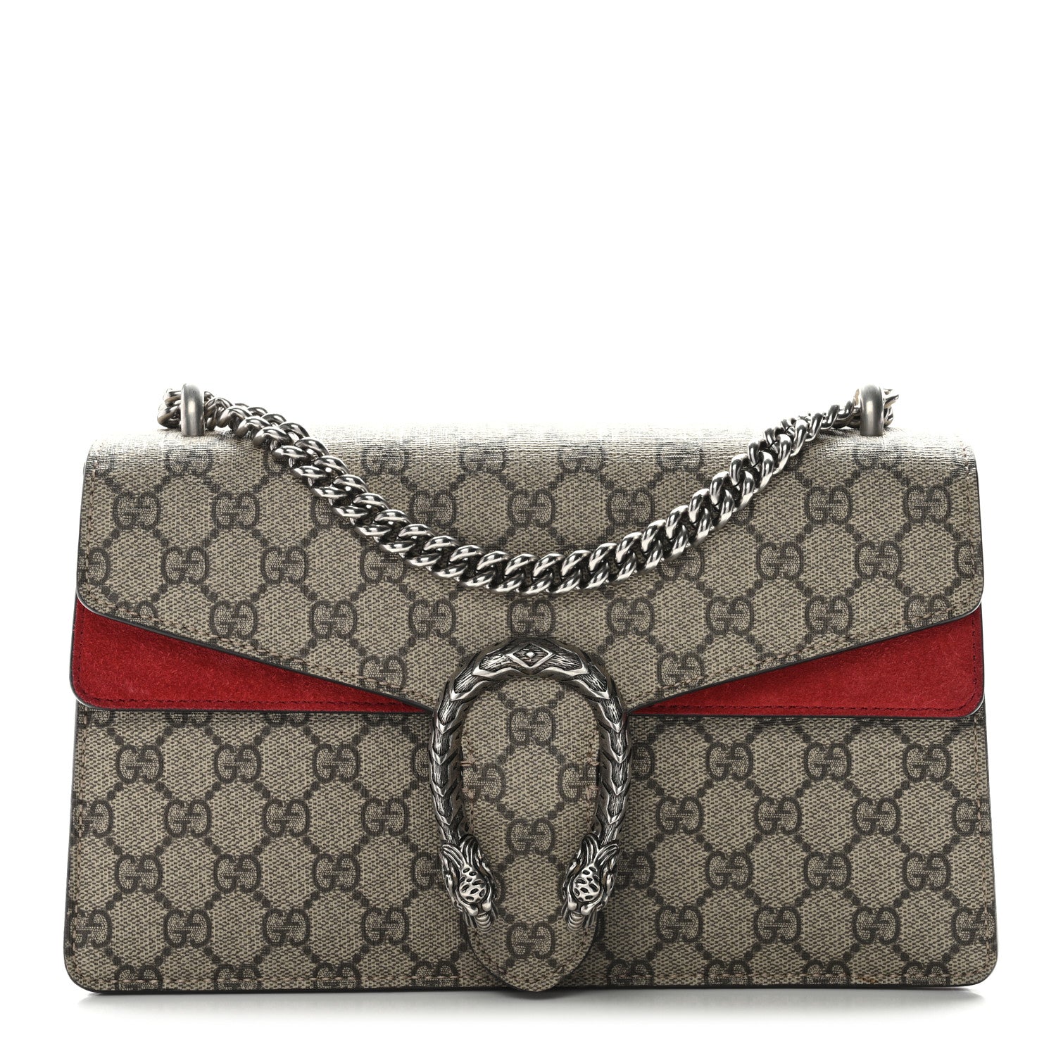 Gucci GG Supreme Monogram Small Dionysus Shoulder Bag Red 1 of 11
