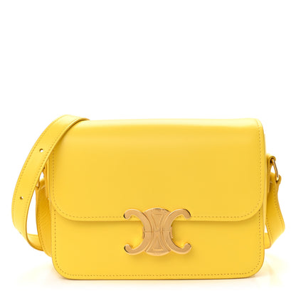 Celine Shiny Calfskin Medium Triomphe Citron 1 of 10