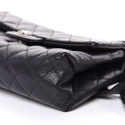 Chanel Grained Calfskin Quilted 2.55 Reissue Flap Belt Bag Clutch Black 9 of 9