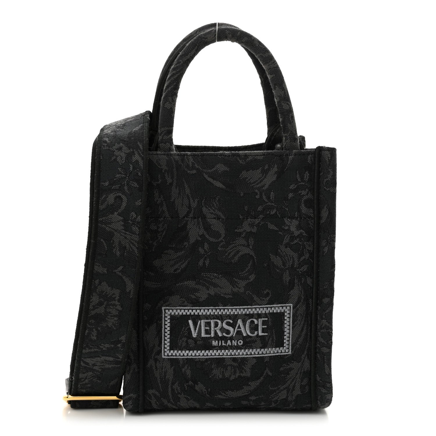 Versace Jacquard Barocco Mini Athena Tote Black 1 of 13