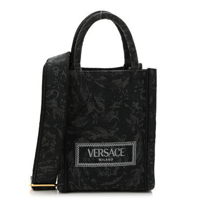 Versace Jacquard Barocco Mini Athena Tote Black 1 of 13