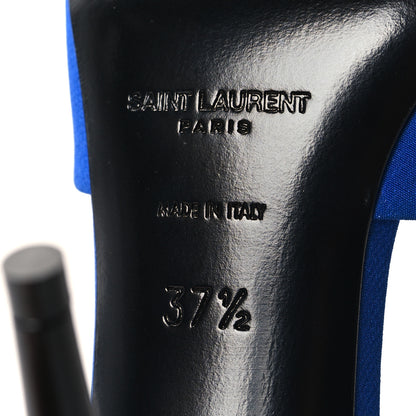 Saint Laurent Crepe De Chine Sandals 37.5 Picasso Blue 7 of 9