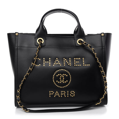 Chanel Caviar Small Studded Deauville Tote Black 1 of 9