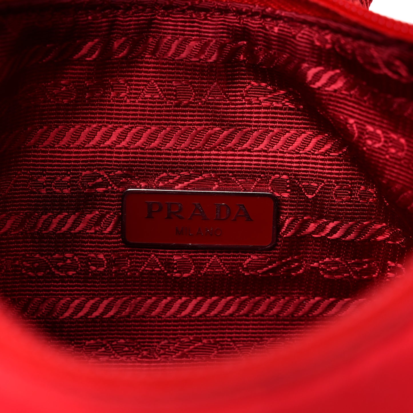 Tessuto Nylon Mini Re-Edition 2000 Bag Rosso