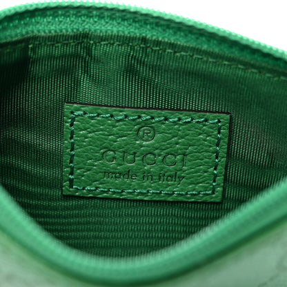 Gucci GG Supreme Monogram Calfskin GG Coin Case Card Holder Green 6 of 6