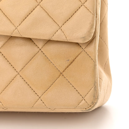Chanel Lambskin Quilted Medium Double Flap Beige 24 of 26