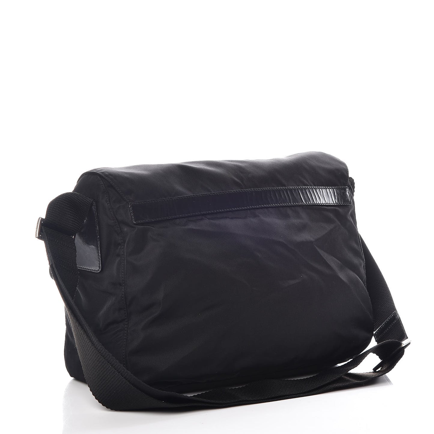 Nylon Vela Messenger Bag Black