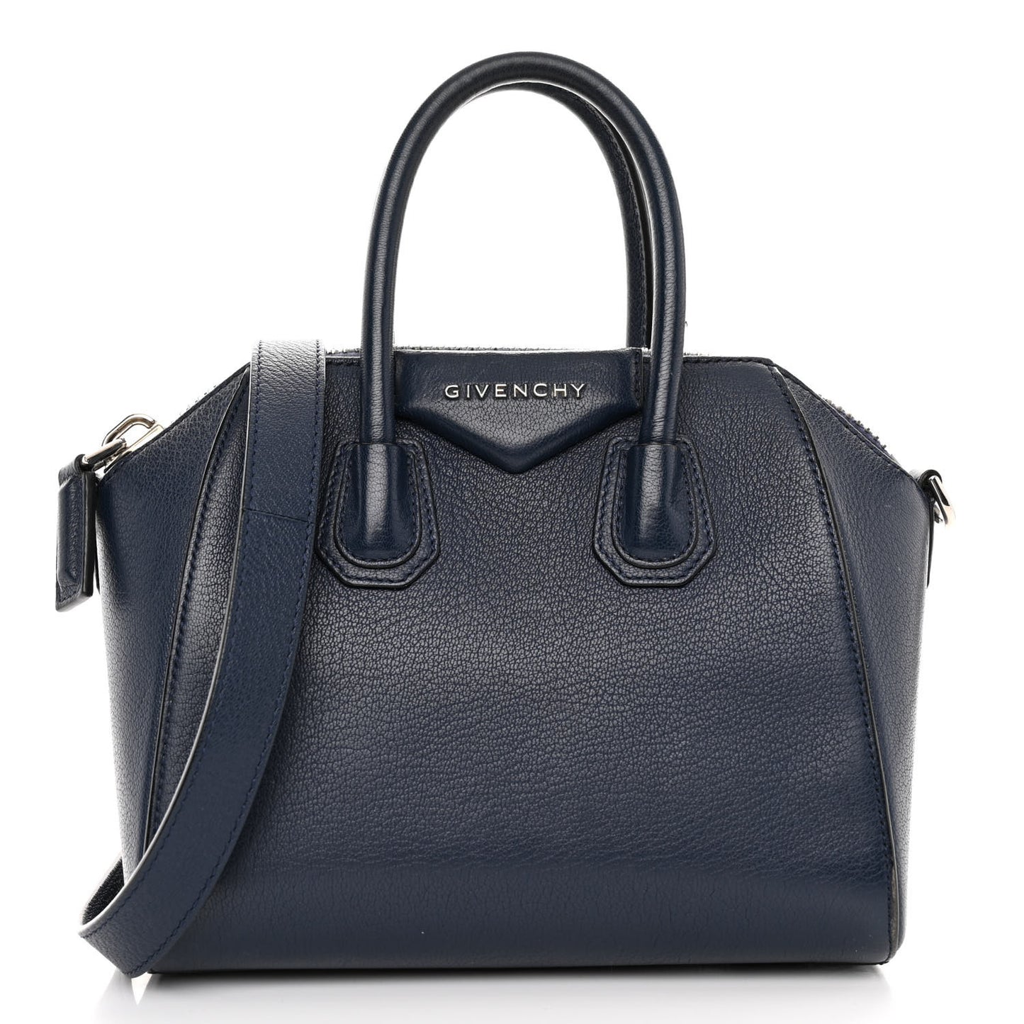Sugar Goatskin Mini Antigona Navy