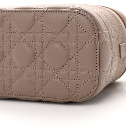 Christian Dior Lambskin Cannage Small Diortravel Vanity Case Warm Taupe 9 of 10