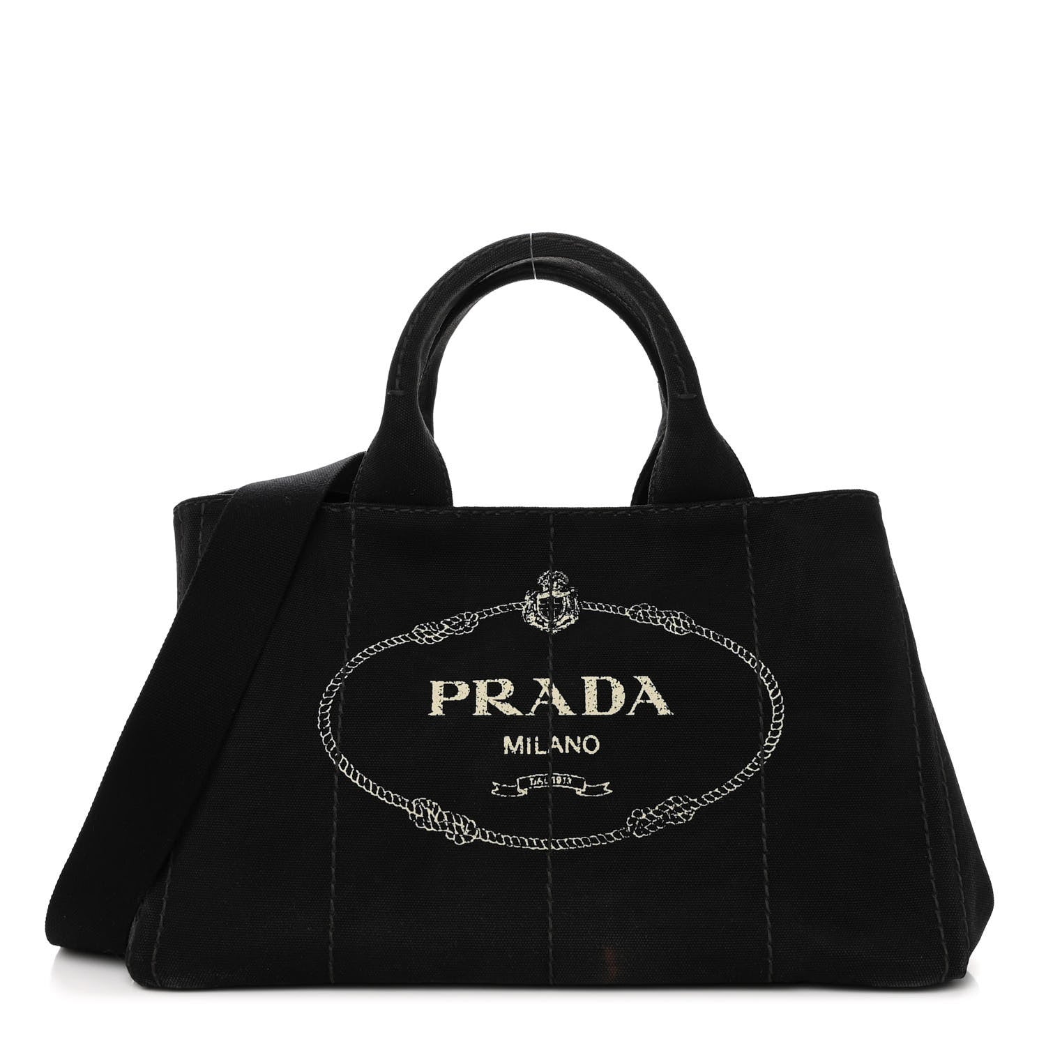 Prada Canapa Small Logo Tote Black 1 of 10