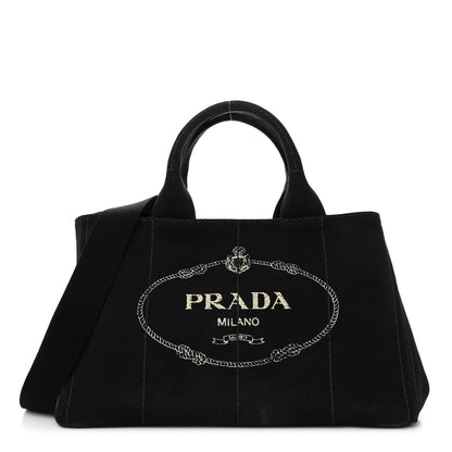 Prada Canapa Small Logo Tote Black 1 of 10