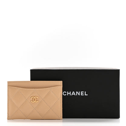 Chanel Caviar Quilted Card Holder Beige 12 of 12