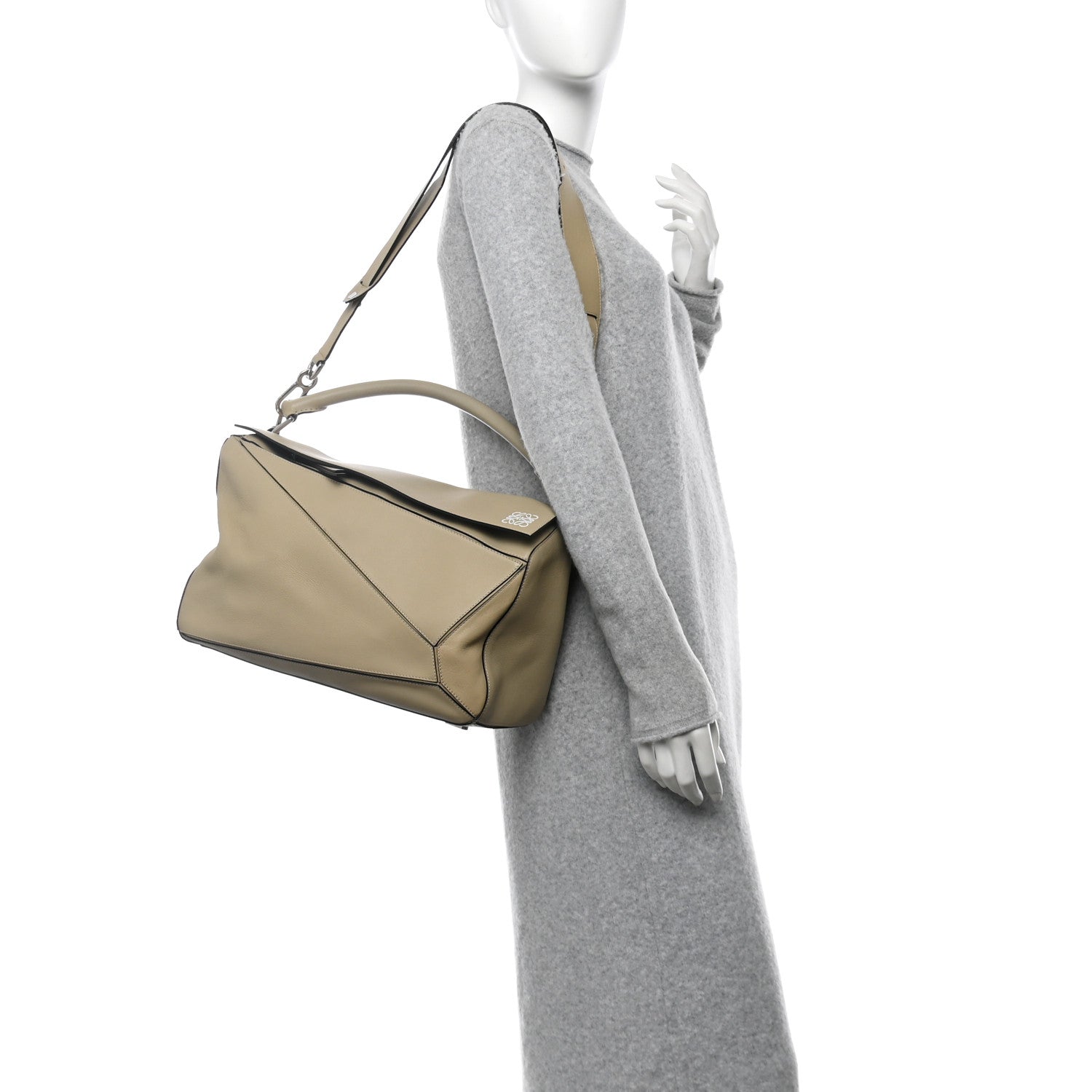 Loewe Calfskin Large Puzzle Bag Piedra 2 of 13