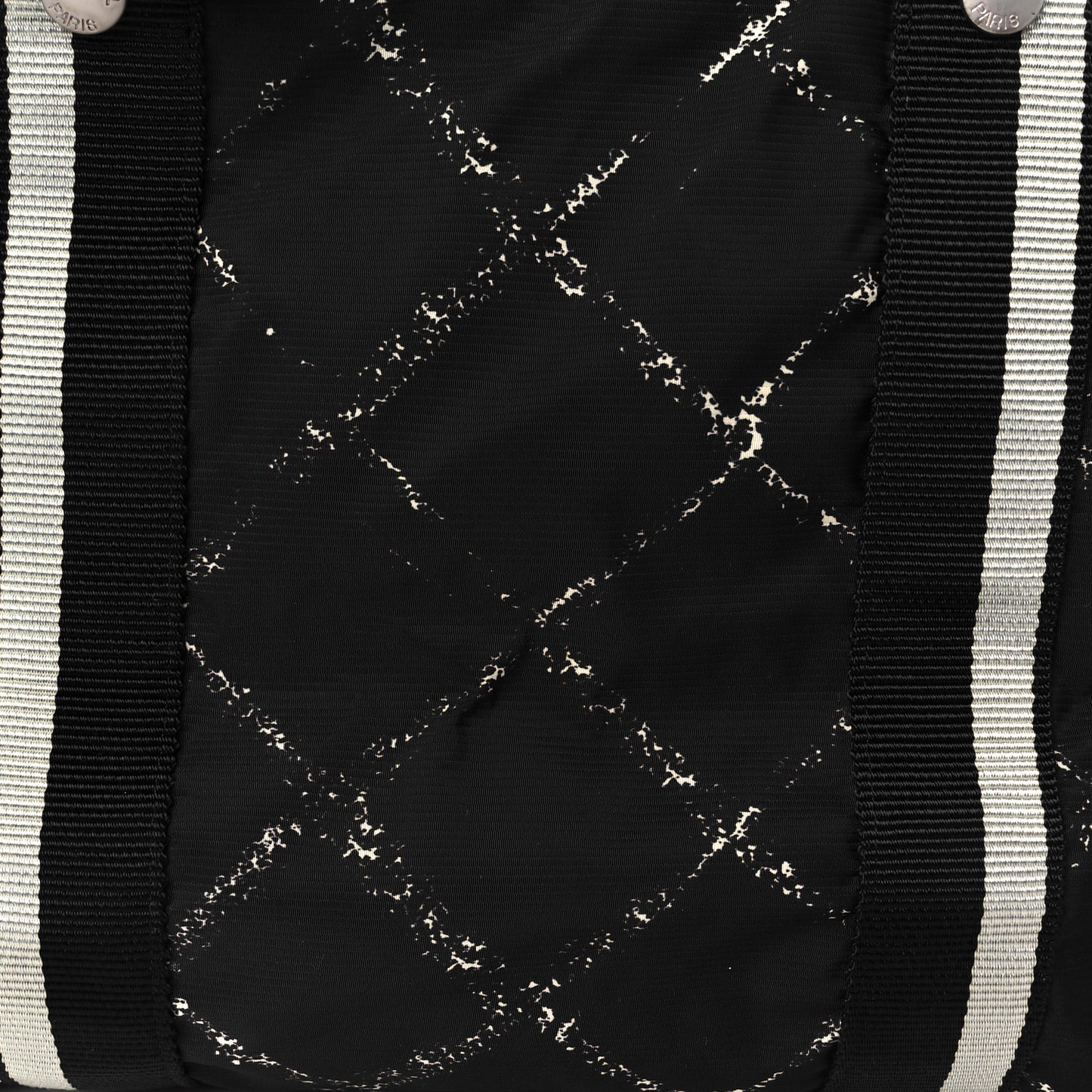 Nylon Large Travel Duffle Bag Black
