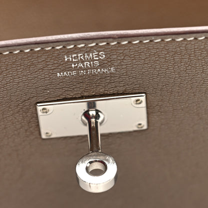 Hermes Chevre Mysore Kelly Longue Wallet Etoupe 6 of 7