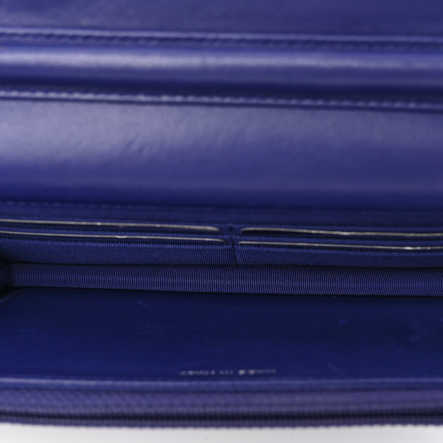Lambskin Quilted Wallet On Chain WOC Blue