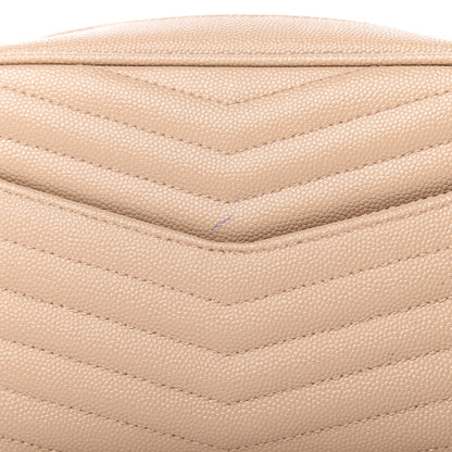 Saint Laurent Grain De Poudre Matelasse Monogram Mini Lou Camera Bag Dark Latte 12 of 12