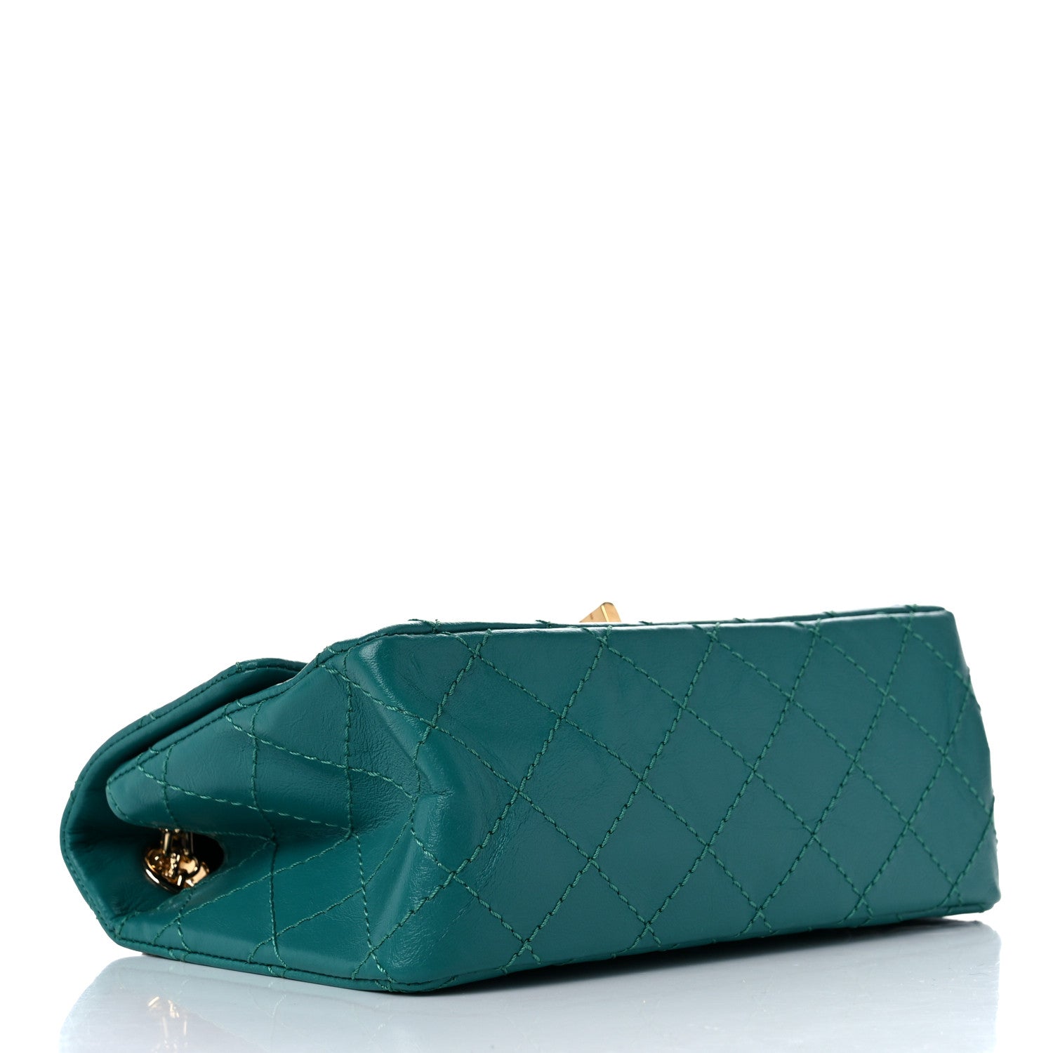Chanel Aged Calfskin Quilted 2.55 Reissue Mini Flap Green 4 of 10