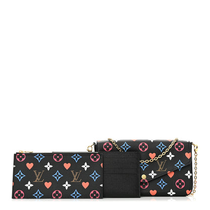 Louis Vuitton Game On Felicie Chain Wallet Black 1 of 10