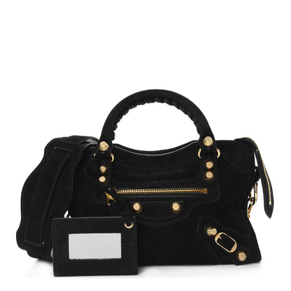 Balenciaga Baby Daim Suede Giant 12 Gold Hardware Mini City Black 1 of 10