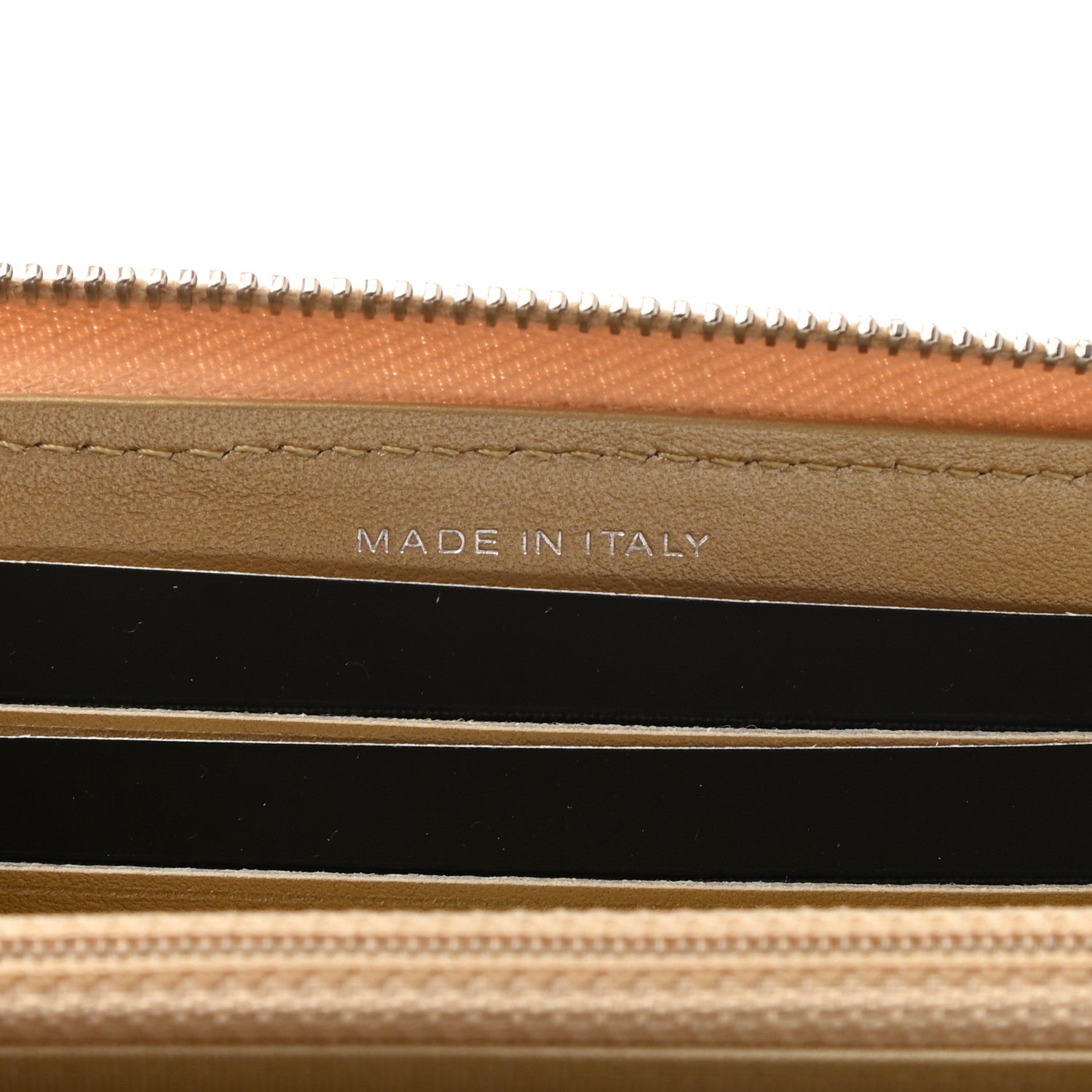 Chanel Metallic Lambskin Star Embossed Medium Zip Around Wallet Gold 7 of 9