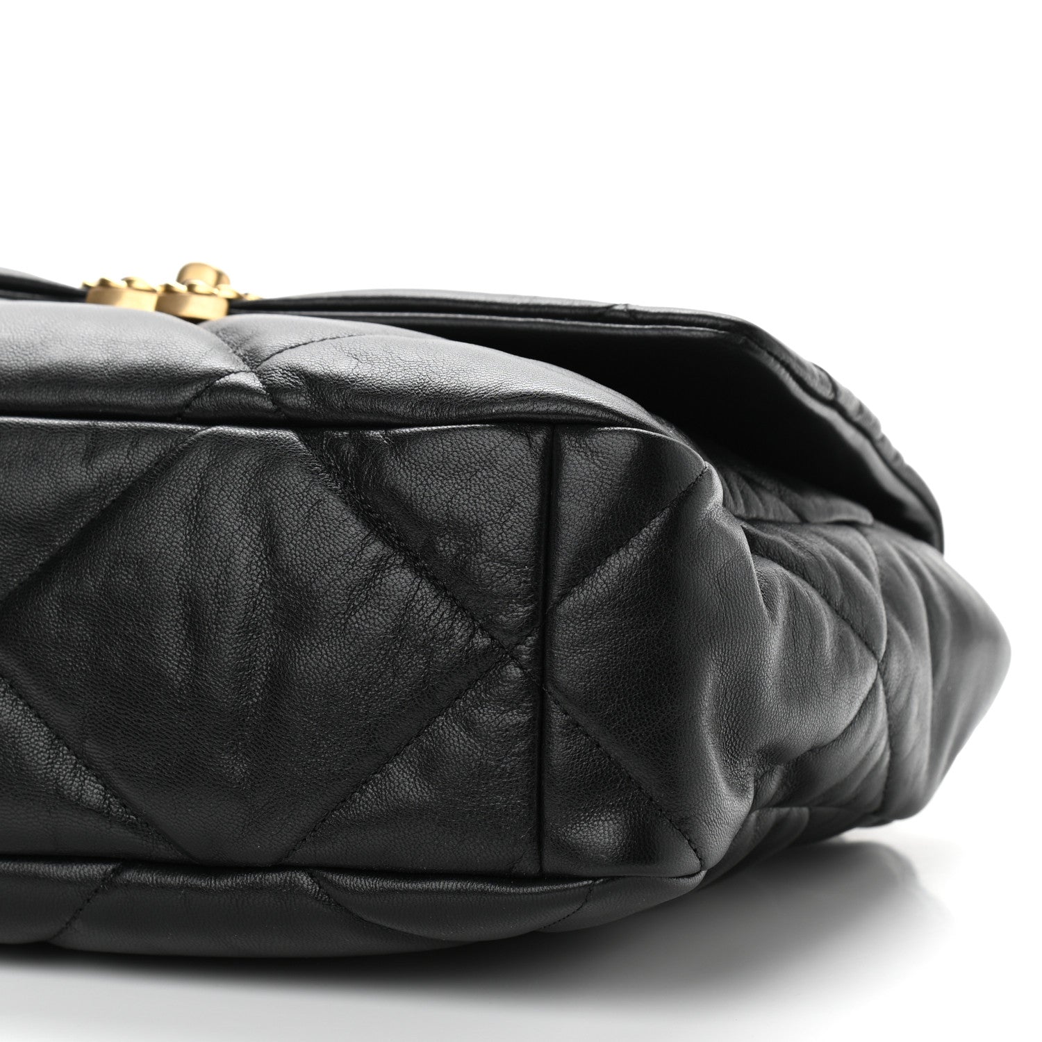 Chanel Goatskin Quilted Large Chanel 19 Flap Black 9 of 10