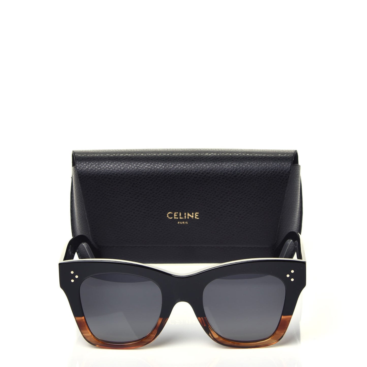 Acetate Polarized Cat Eye Sunglasses CL4004IN Havana Black