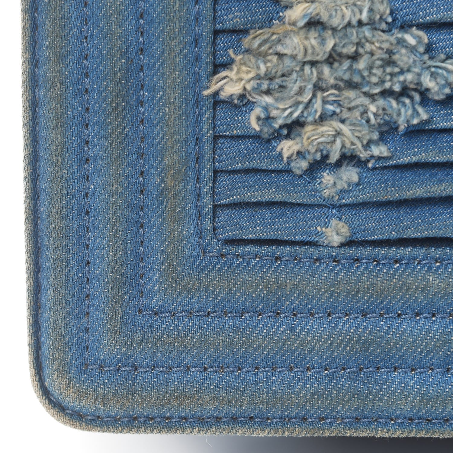 Chanel Denim Pleated Medium Boy Flap Light Blue 11 of 11