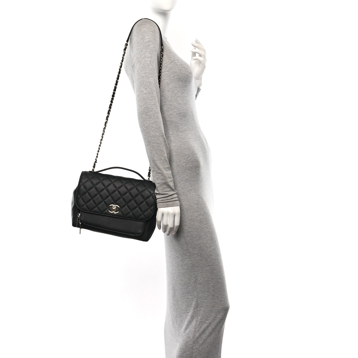 Chanel Caviar Quilted Large Business Affinity Flap Black 2 of 11