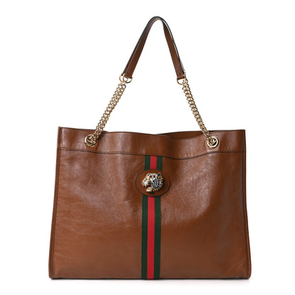 Gucci Calfskin Large Rajah Chain Tote Cuir 1 of 11