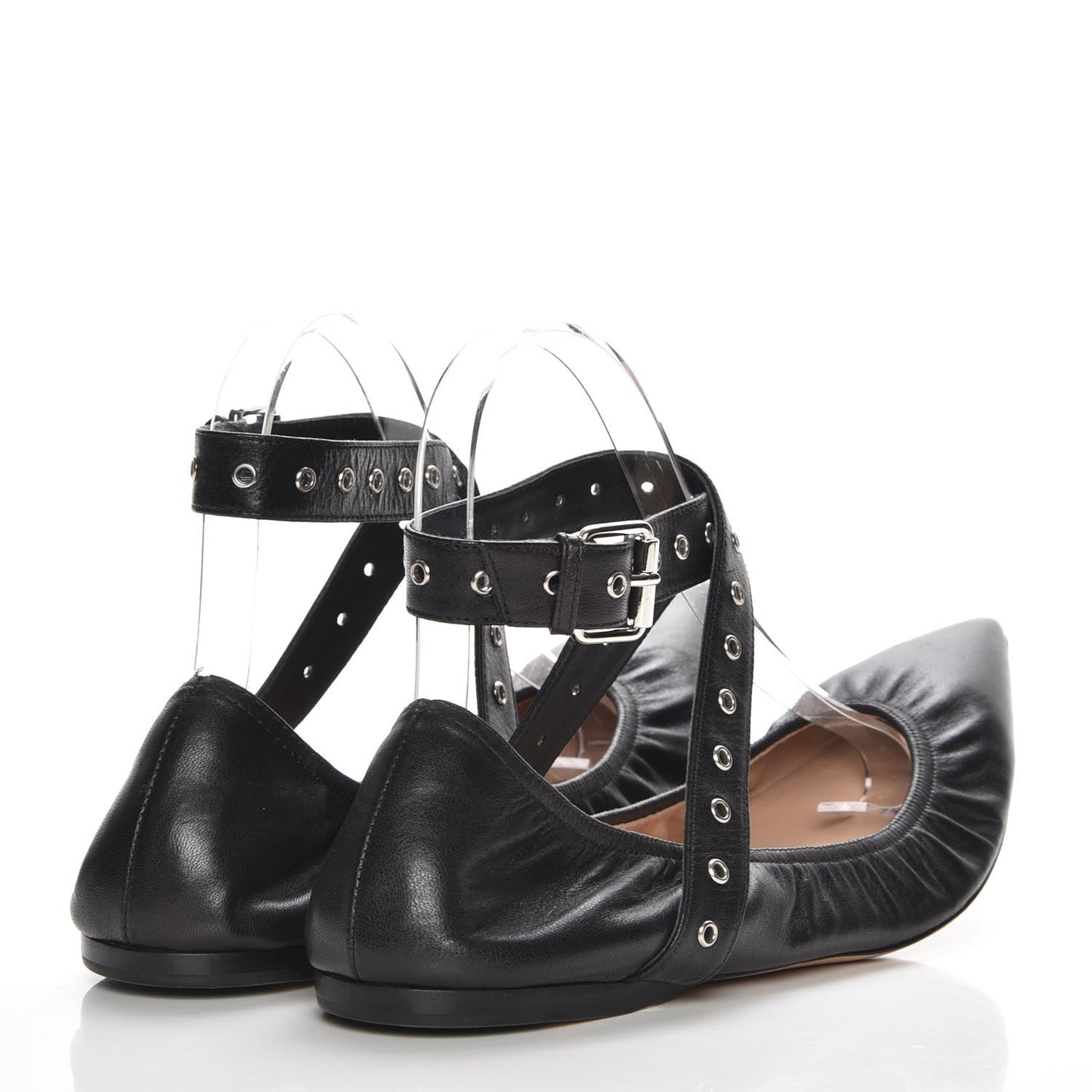 Nappa Love Latch Ballerina Flats 40.5 Black