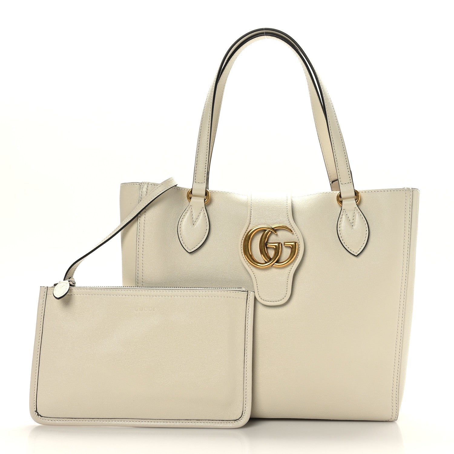 Gucci New Sakai Calfskin Lux Small Dahlia Tote Mystic White 1 of 9