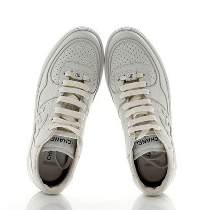 Chanel Calfskin CC Womens Sneakers 39.5 White 2 of 12