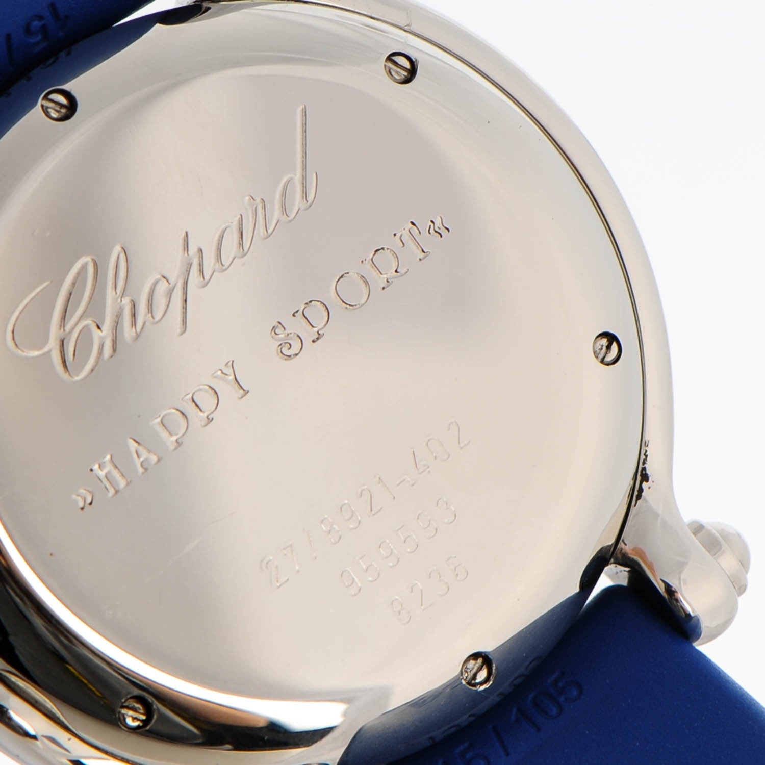 Chopard Stainless Steel Rubber Ruby Yellow Blue Sapphire 33mm Happy Sport Beach Fish Quartz Watch Black 3 of 6
