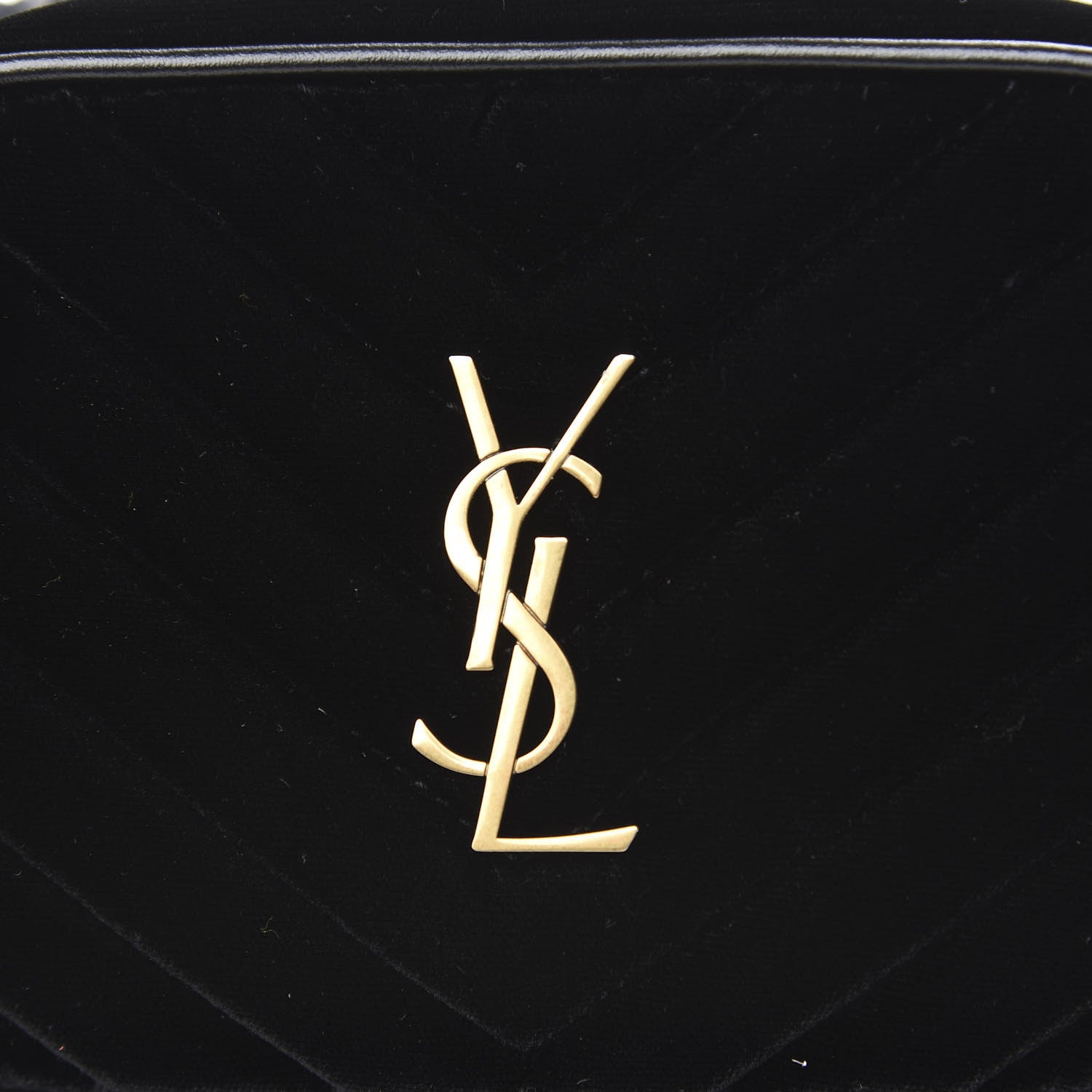 Saint Laurent Velour Matelasse Monogram Lou Belt Bag Black 9 of 9