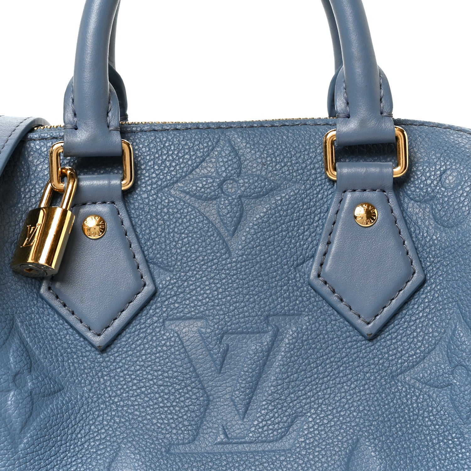 Louis Vuitton Empreinte Monogram Giant Speedy Bandouliere 20 Blue Jean 7 of 10