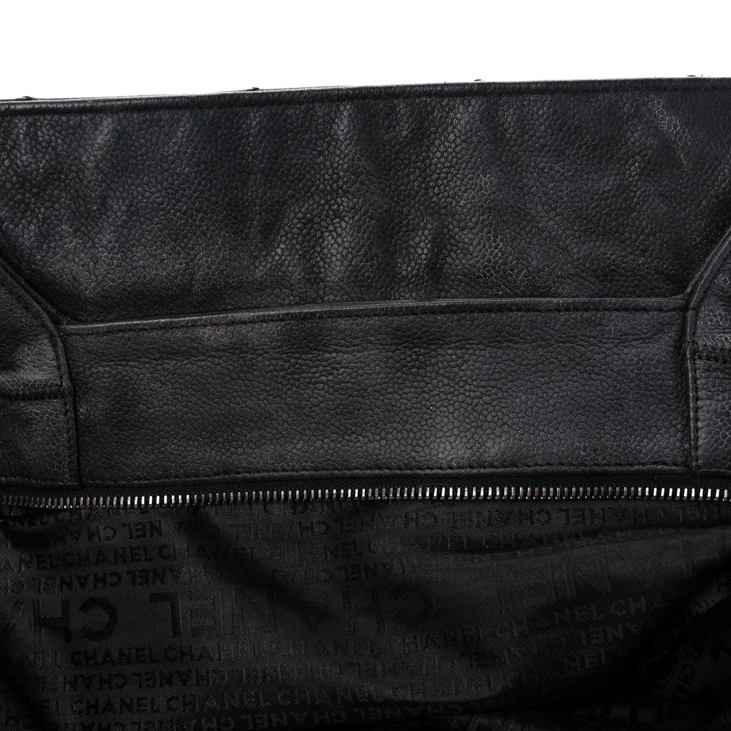 Caviar Square Stitched Tote Black