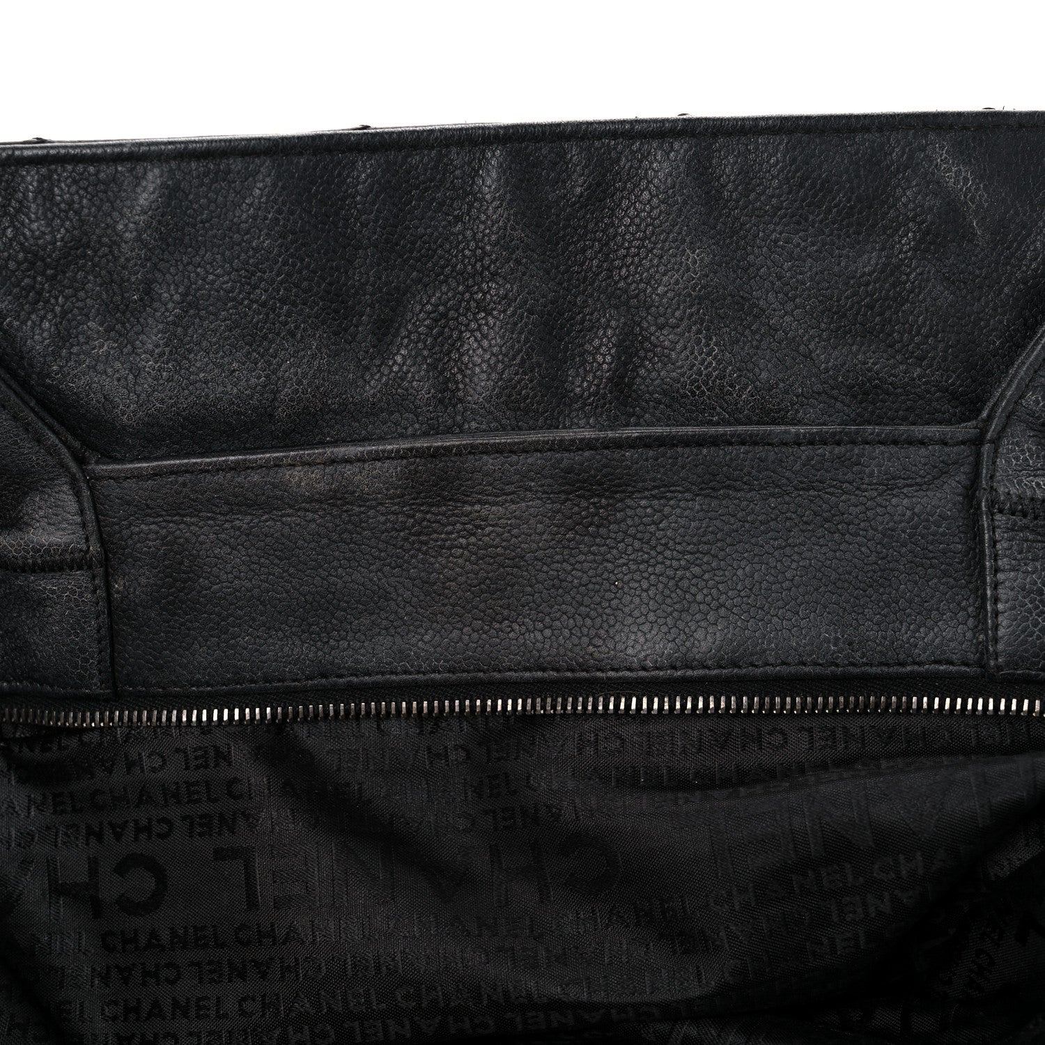 Chanel Caviar Square Stitched Tote Black 11 of 23