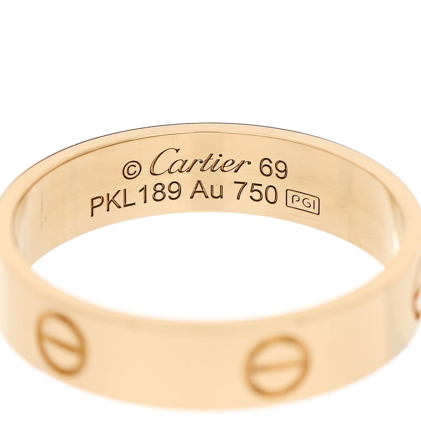 18K Yellow Gold 5.5mm LOVE Band Ring 69 12.75