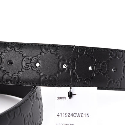 Gucci Guccissima Signature Interlocking G 40mm Belt 90 36 Black 5 of 6