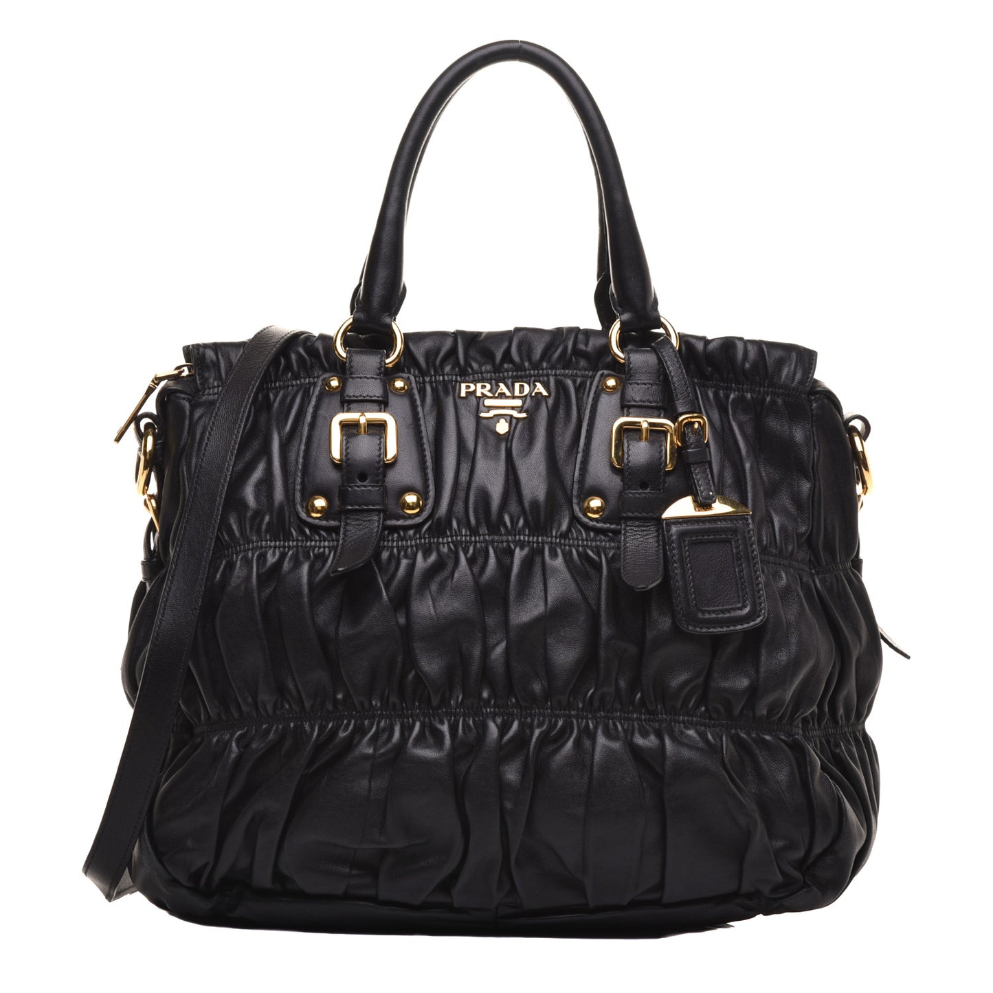 Nappa Gaufre Tote Black