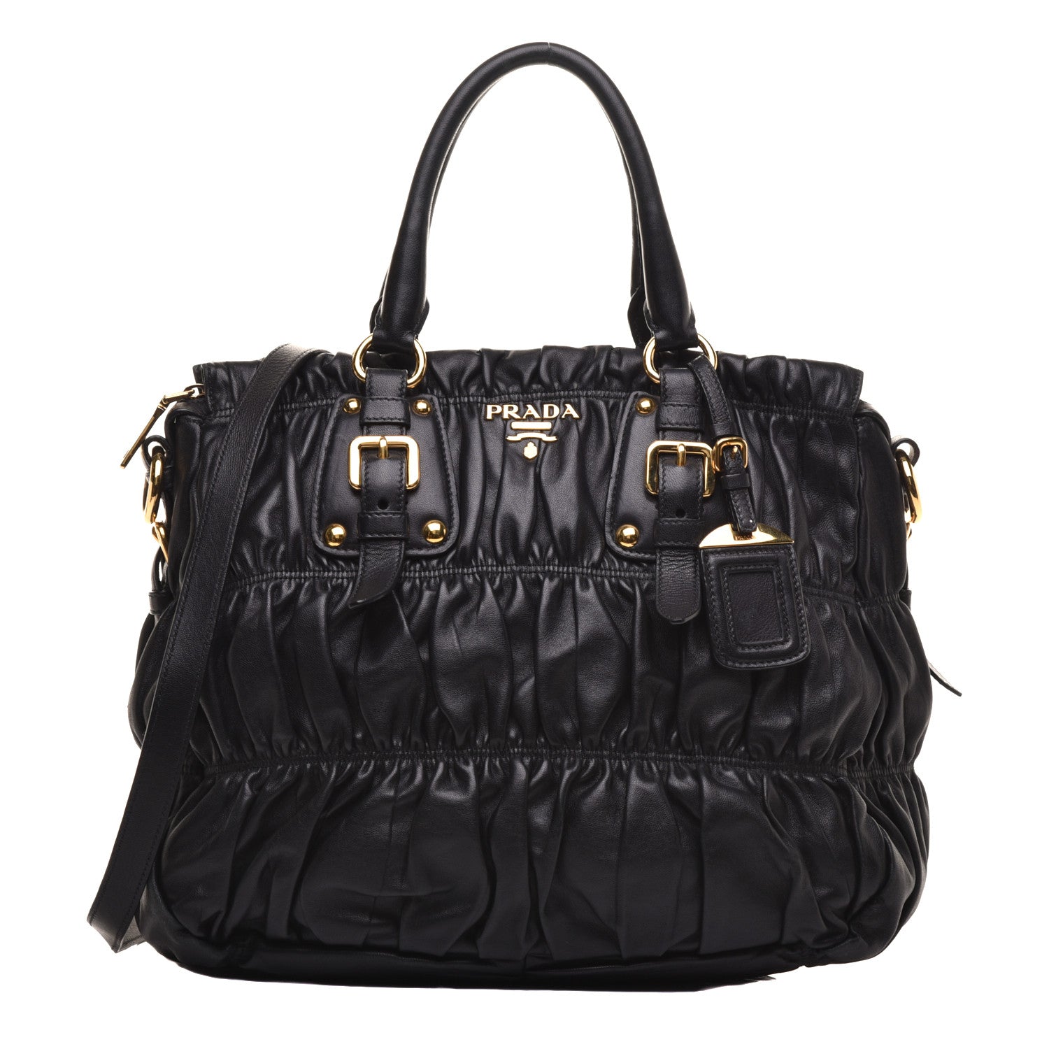 Prada Nappa Gaufre Tote Black 1 of 7