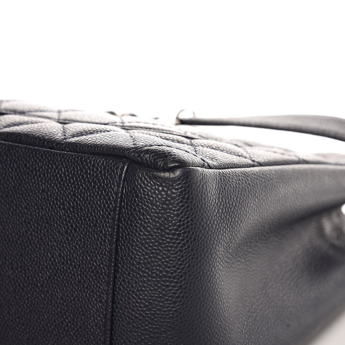 Caviar Quilted Grand Shopping Tote GST Navy Blue