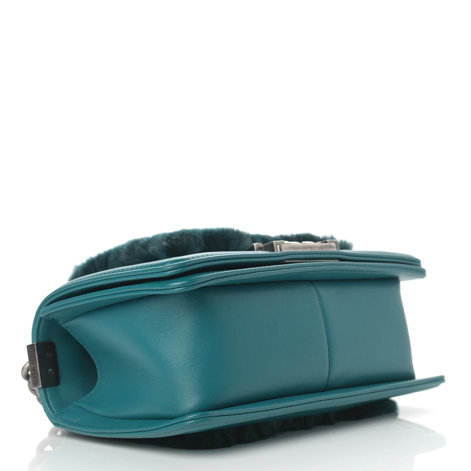 Chanel Orylag Rabbit Fur Calfskin Small Boy Flap Turquoise 4 of 11