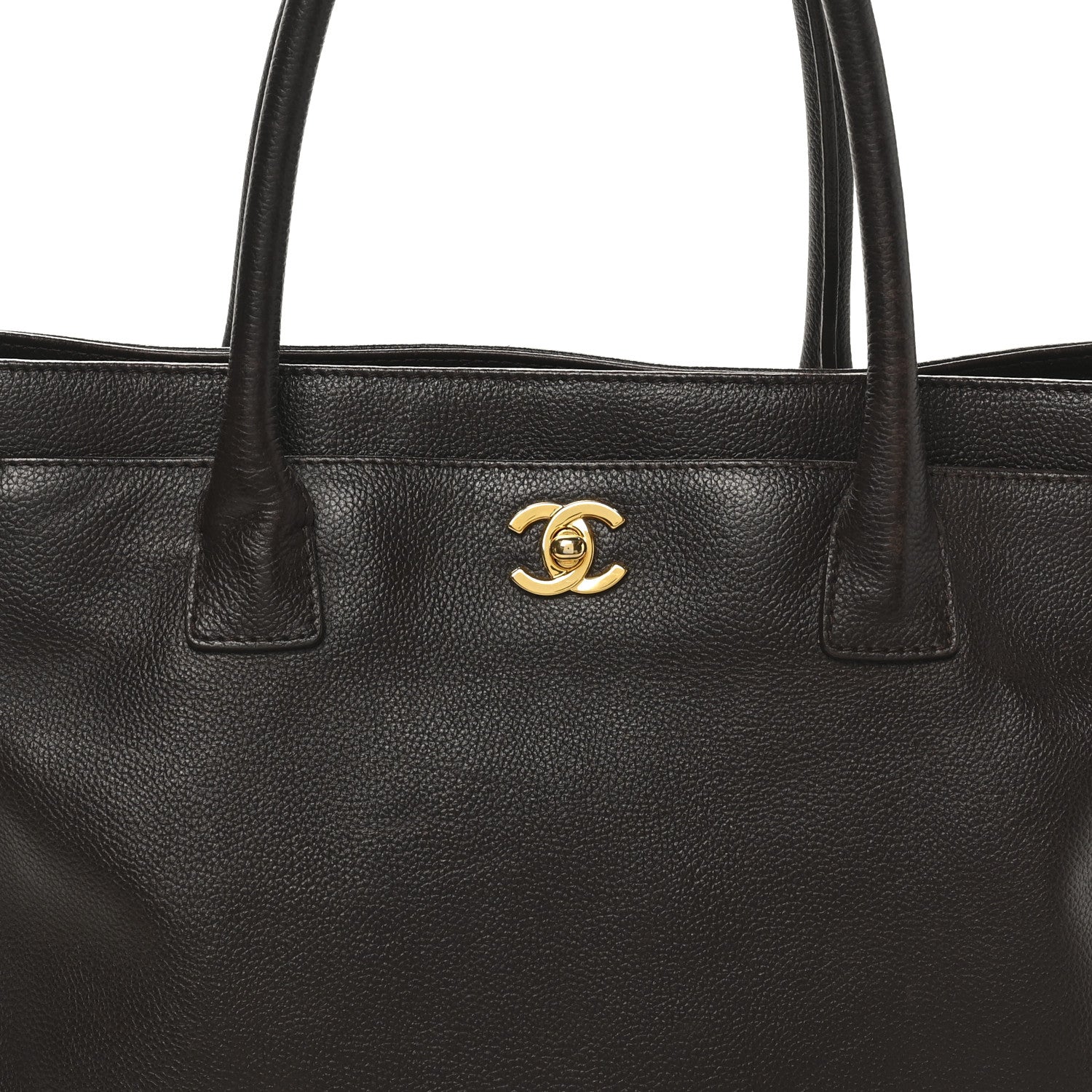 Chanel Calfskin Cerf Executive Shopper Tote Brown 9 of 11