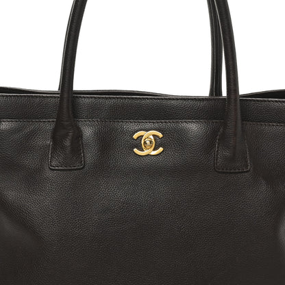 Chanel Calfskin Cerf Executive Shopper Tote Brown 9 of 11